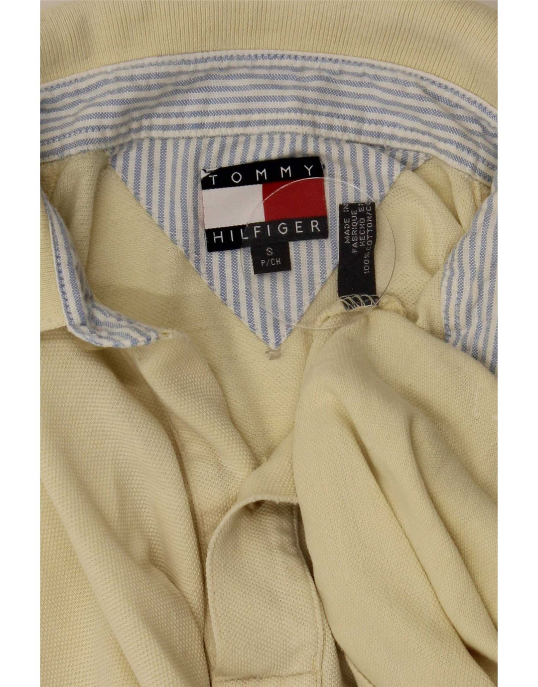 Tommy Hilfiger Herre Polo Shirt Lille Gul Bomuld