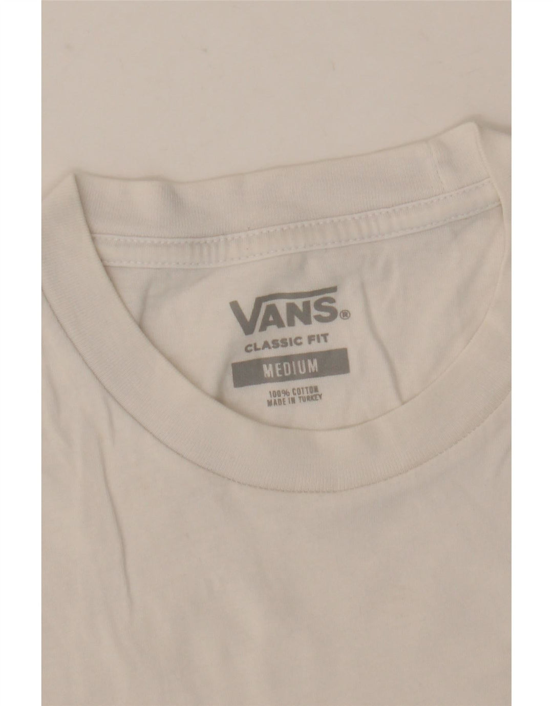 VANS Herre Classic Fit T-Shirt Top Medium Sort Colourblock Bomuld