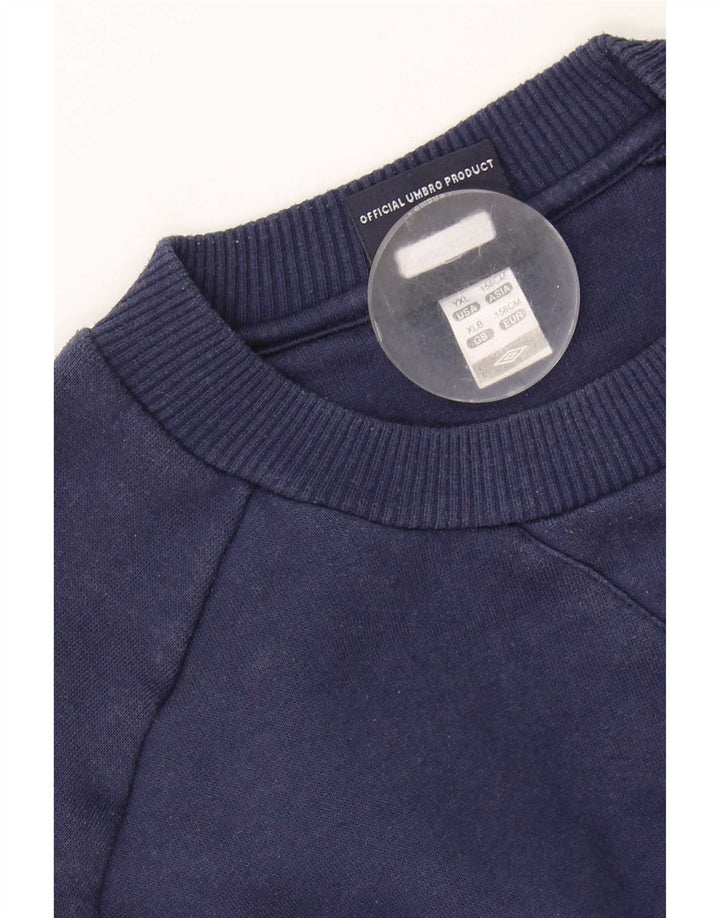 Umbro Boys Sweatshirt Jumper 12-13 år XL Navy Blue Polyester