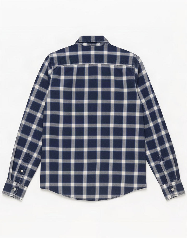 Hollister Herreskjorte Medium Blue Ternet Bomuld