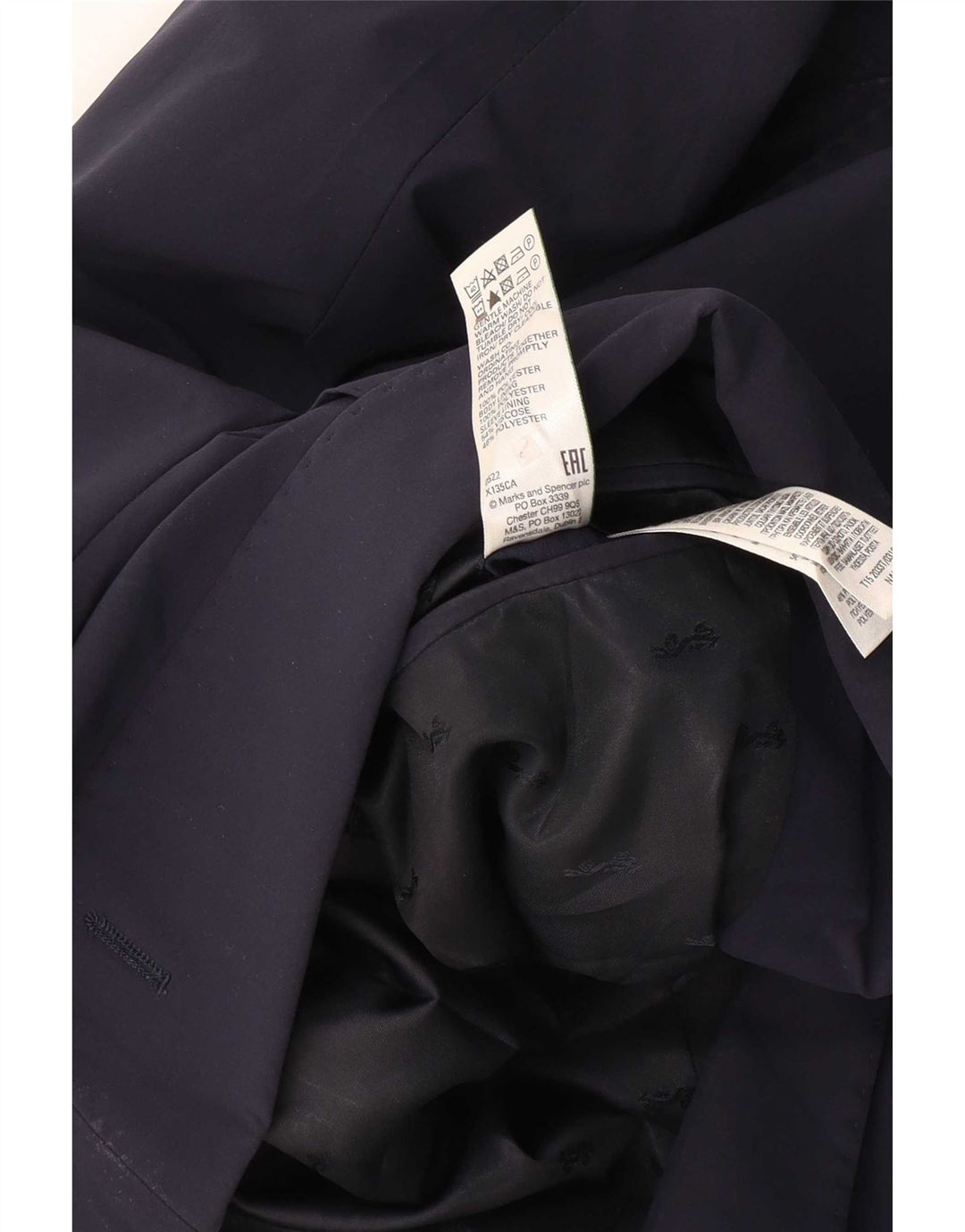 Marks & Spencer Herre 2-knaps blazerjakke UK 38 Medium Navy Blue