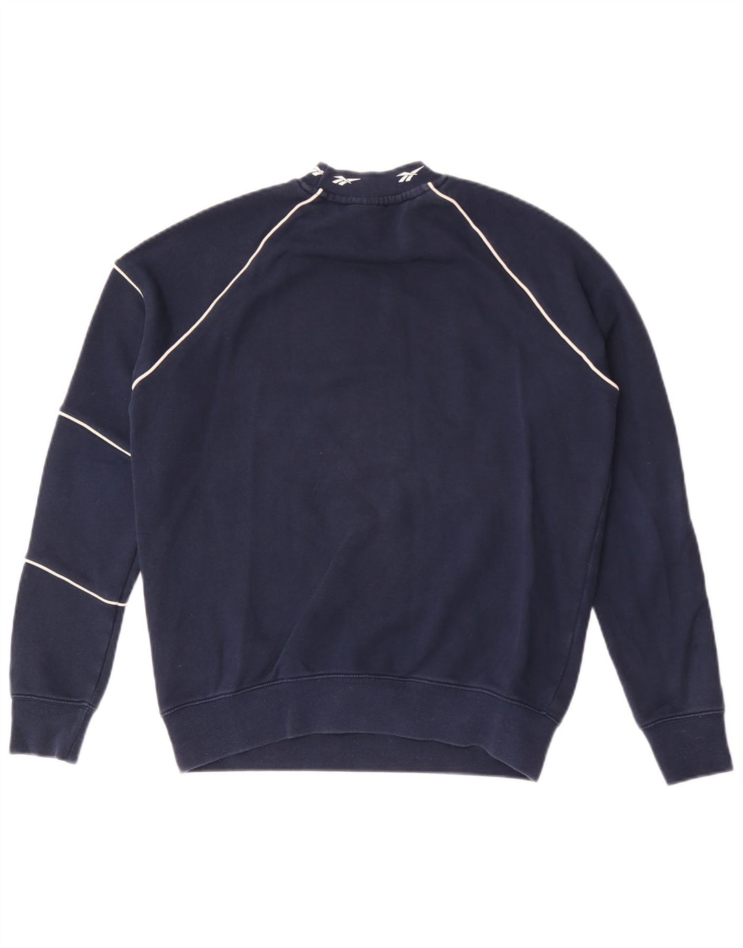 Reebok Dame Grafisk Oversized Sweatshirt Jumper UK 4/6 XS Navy Blue