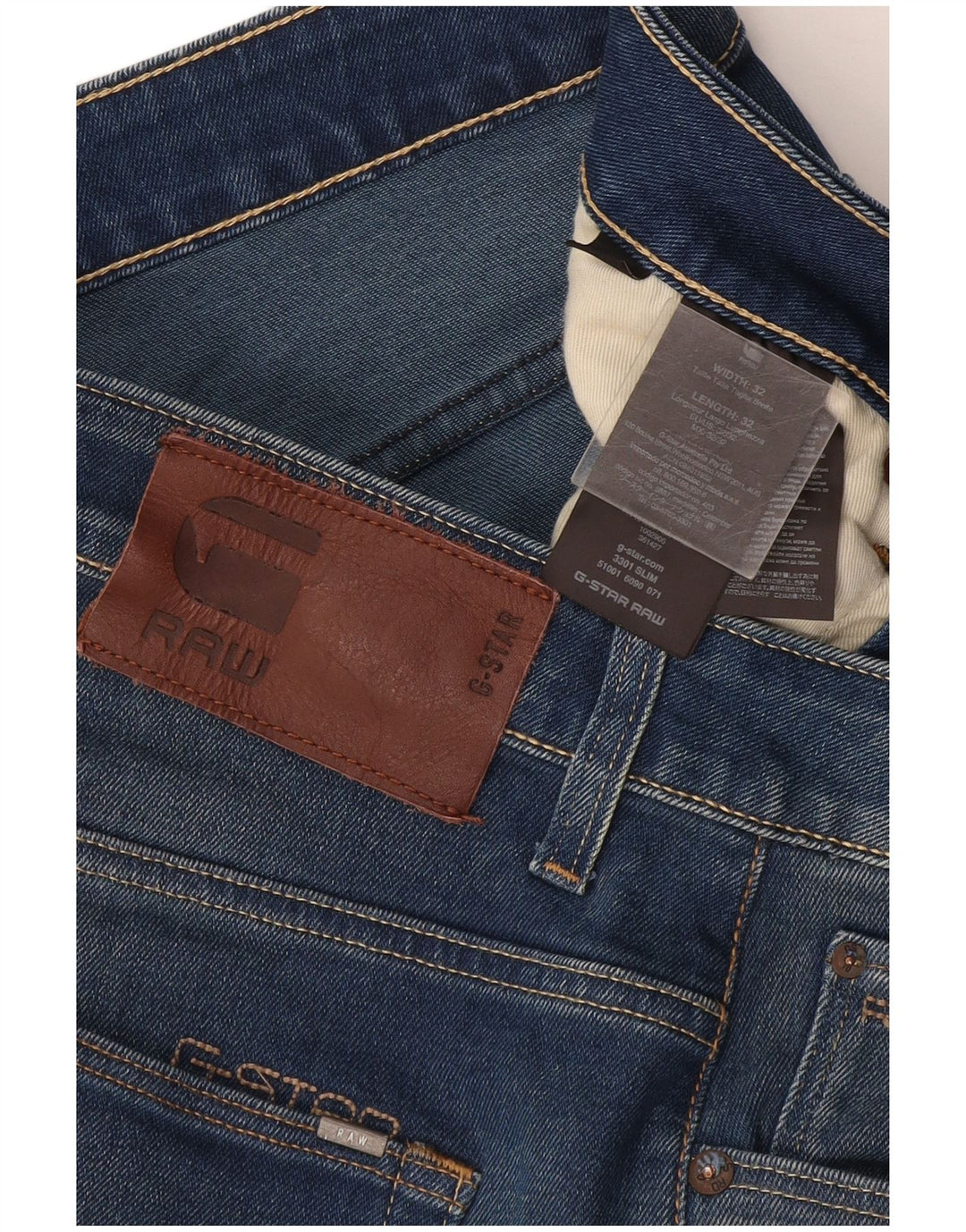 G-Star Slim Jeans til mænd W32 L32 blå bomuld