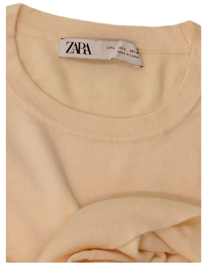 Zara Dame sweater med rund hals DK 14 Stor Off White