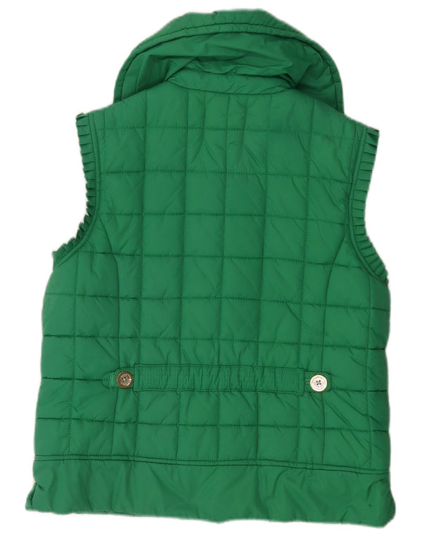 Juicy Couture Dame Polstret Gilet UK 14 Medium Green Polyester