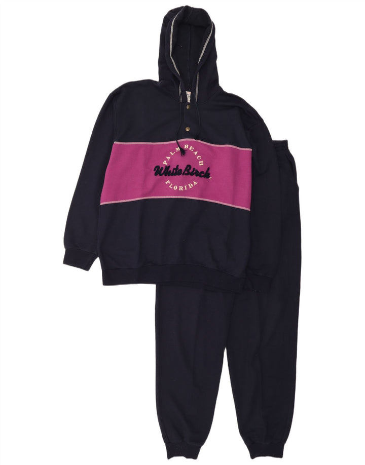 Campagnolo Dame Oversized Graphic Full Tracksuit UK 16 Large Navy Blue