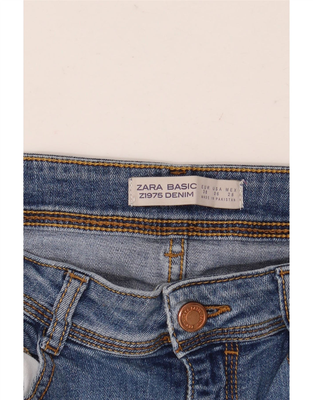 ZARA Dame Slim Jeans EU 38 Small W28 L30 Blå