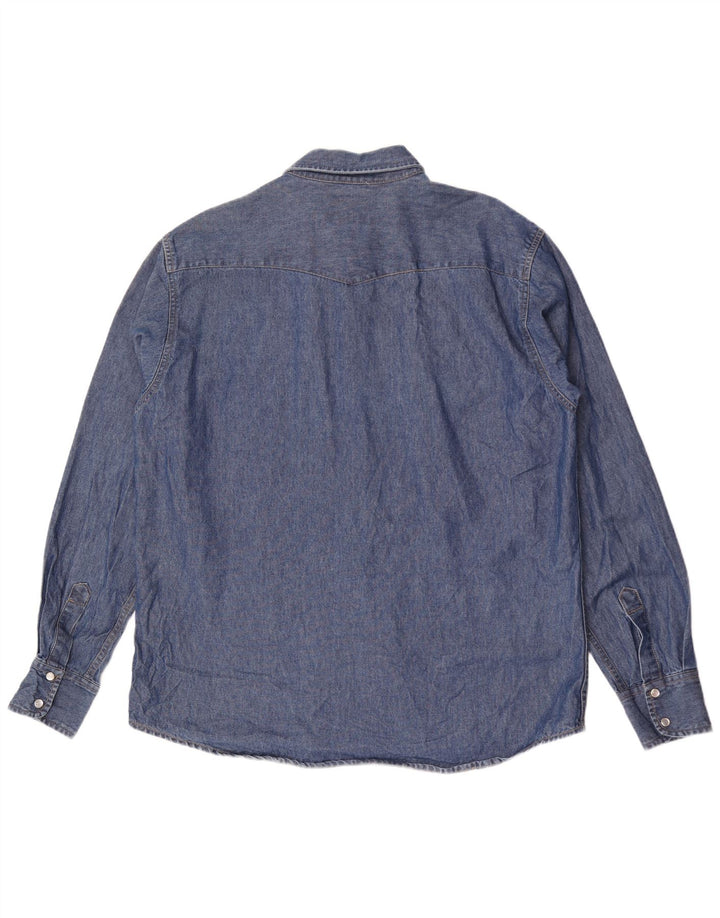 Americanino Herre Denim Shirt XL Blå Bomuld