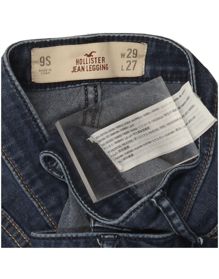HOLLISTER Dame Legging Jeans US 9 Medium W29 L27 Blå Bomuld