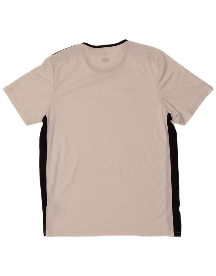 ADIDAS Herre Climalite T-Shirt Top XL Hvid Polyester