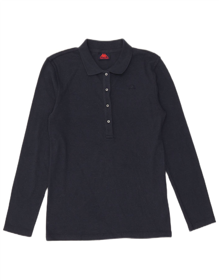 Kappa Dame Top Langærmet UK 12 Medium Navy Blue Bomuld
