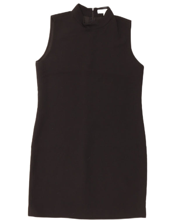 Zara Womens Sleeveless Sheath Dress UK 10 Small Black Polyester
