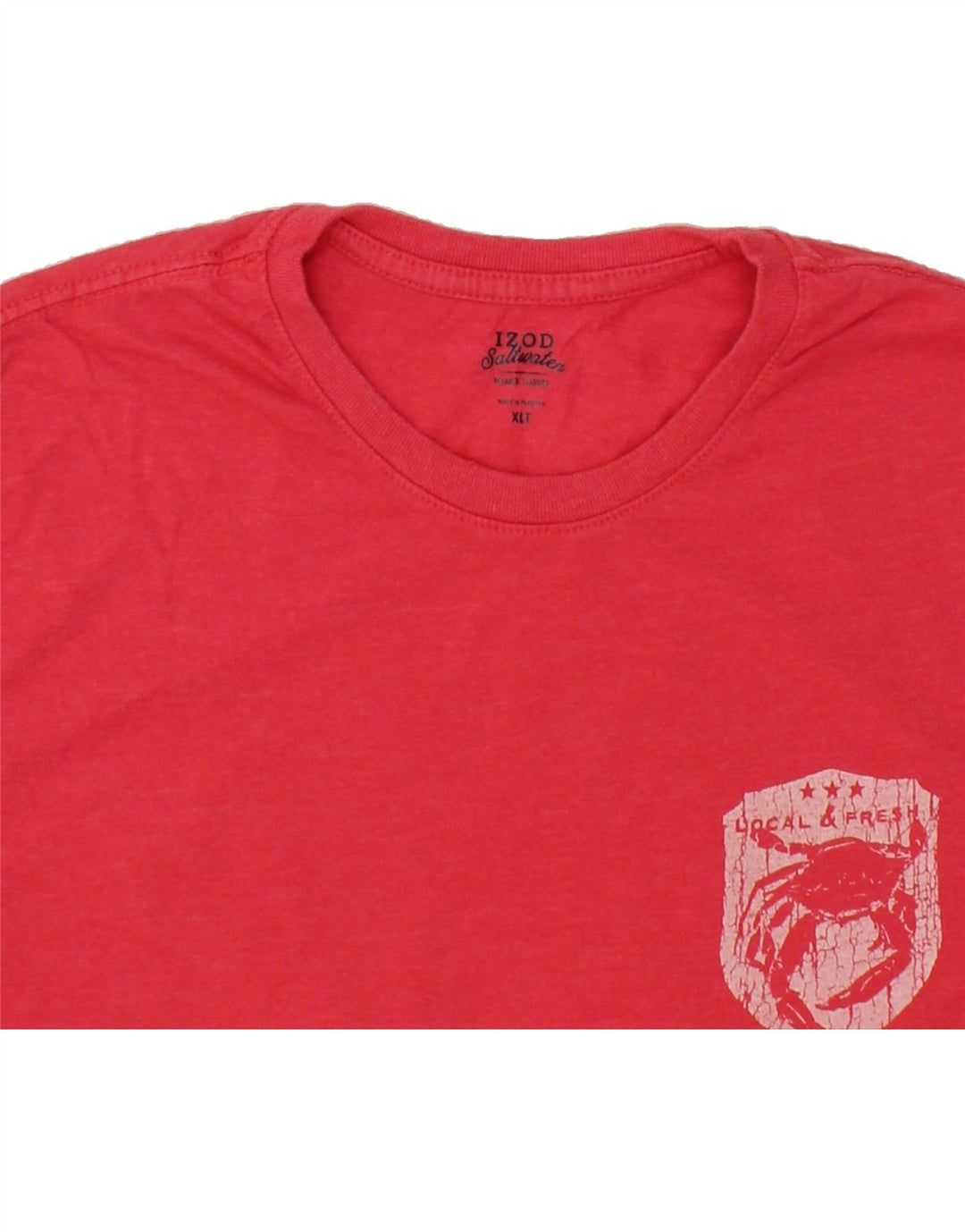 IZOD Mens Tall Graphic T-Shirt Top XL Red Cotton Vintage Izod and Second-Hand Izod from Messina Hembry 