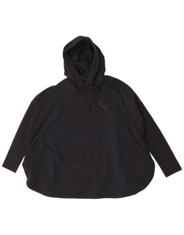 Puma Oversized hættetrøje til kvinder UK 12 Medium Sort