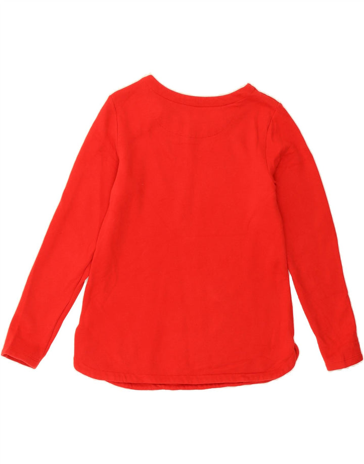 IZOD Womens Top Long Sleeve UK 10 Small Red Cotton Vintage Izod and Second-Hand Izod from Messina Hembry 