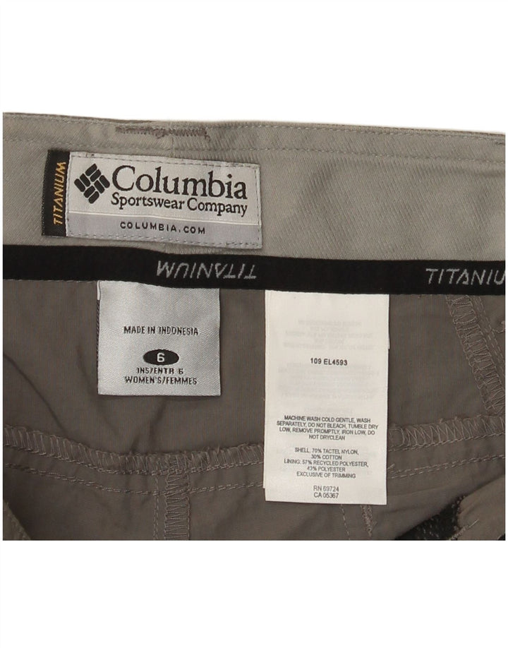 Columbia Dame Titanium Cargo Shorts US 6 Medium W32 Grå Tactel