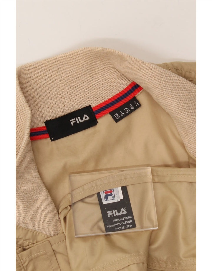 FILA Mens Bomber Jacket UK 36 Small Beige Polyester Vintage Fila and Second-Hand Fila from Messina Hembry 