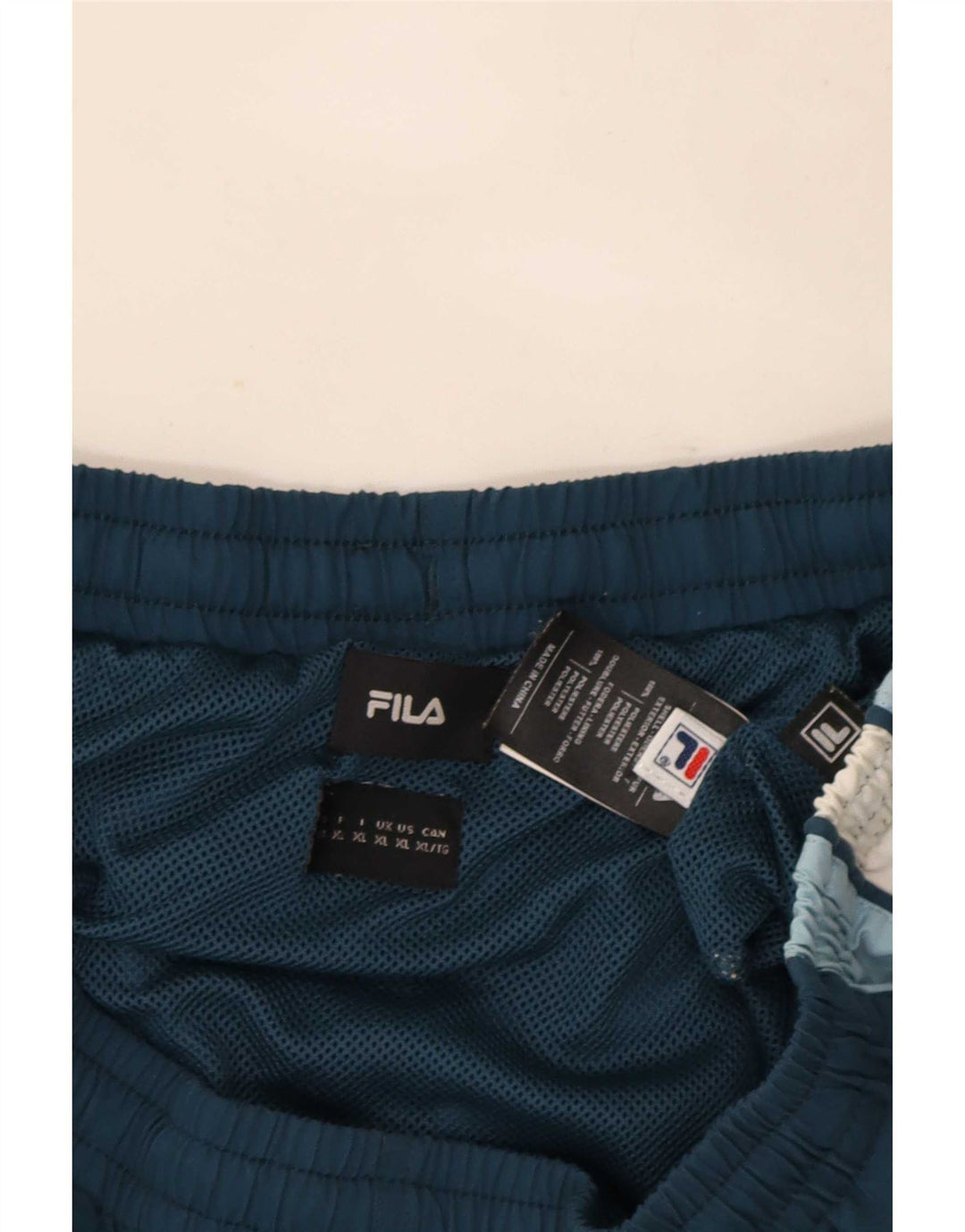 Fila Herre grafiske sportsshorts XL Marineblå Colourblock Polyester