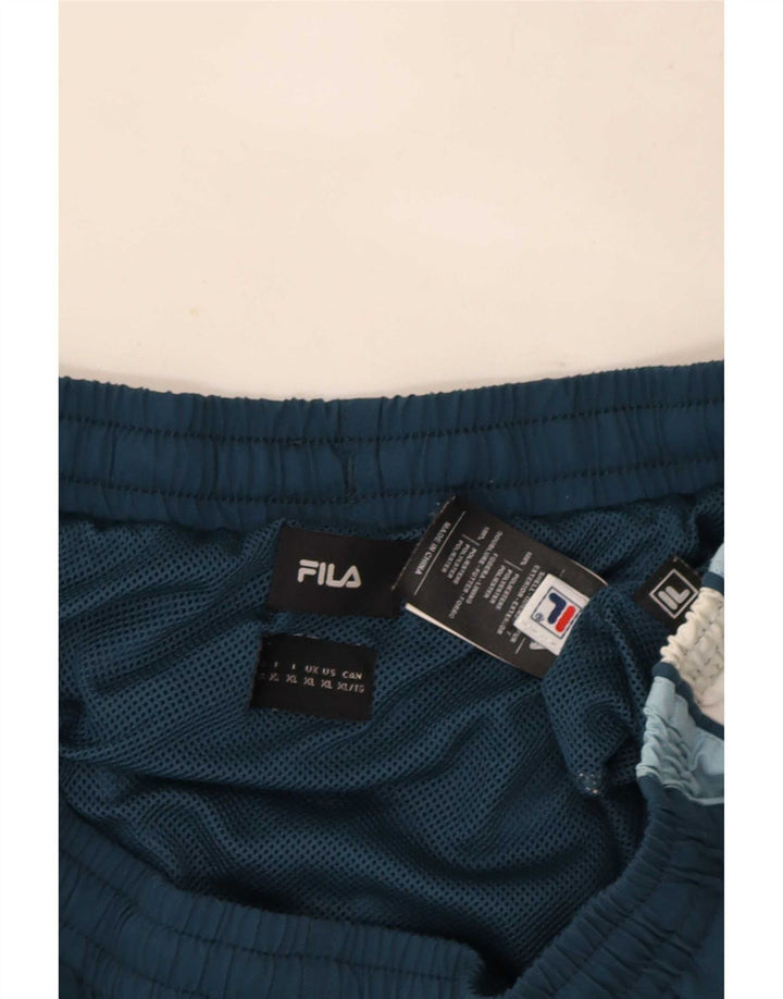 Fila Herre grafiske sportsshorts XL Marineblå Colourblock Polyester