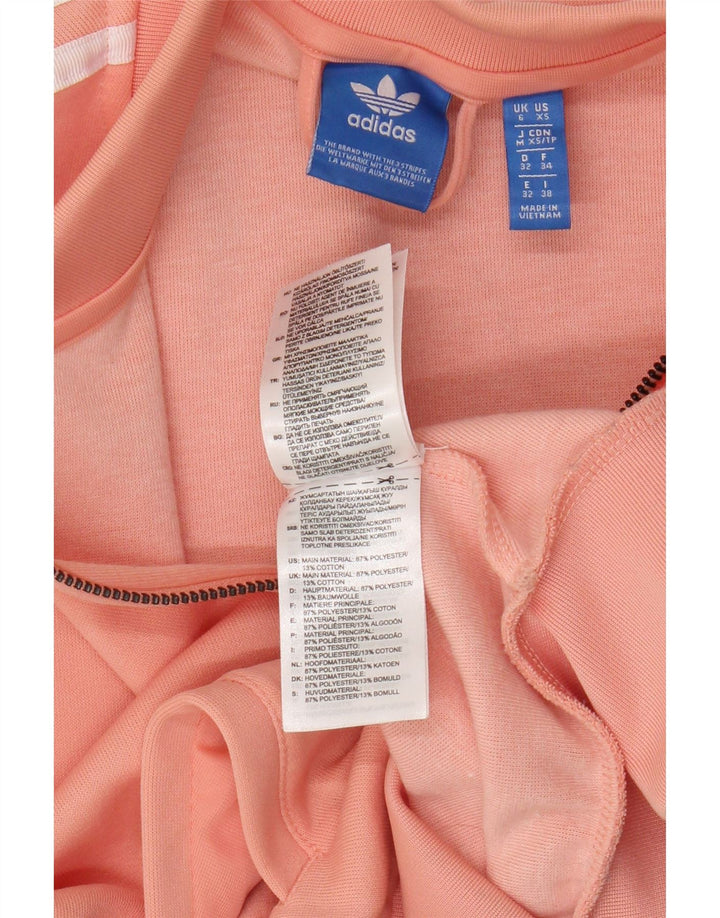 Adidas Grafisk træningsdragt topjakke til kvinder UK 6 XS Orange Polyester