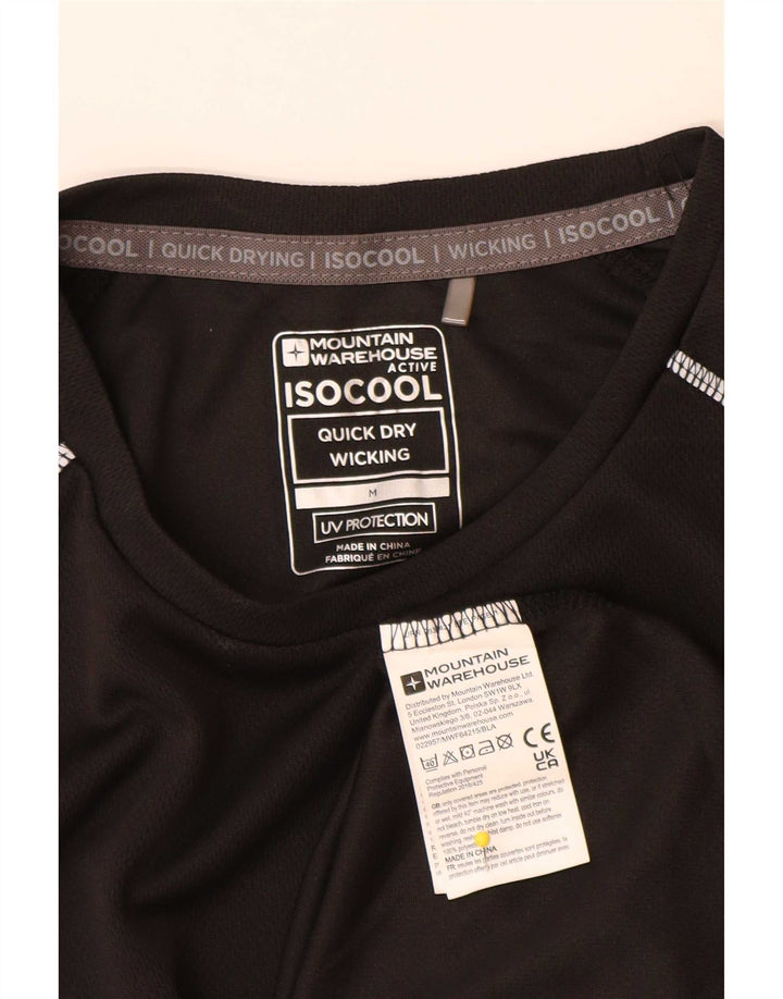Mountain Warehouse Herre IsoCool T-Shirt Top Medium Sort Polyester