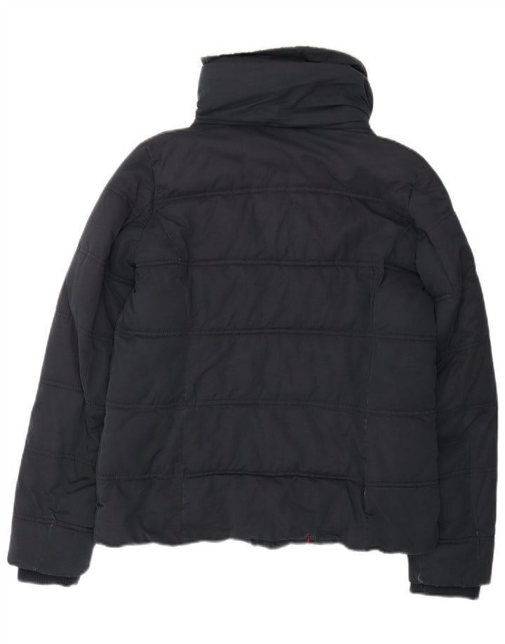 Fat Face Dame Polstret Jakke UK 12 Medium Navy Blue Polyester