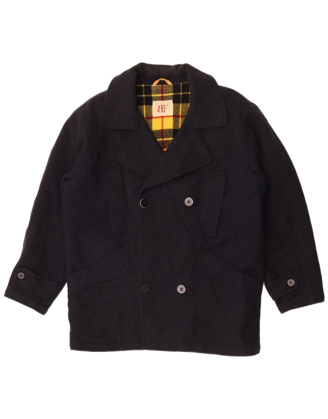 Belfe & Belfe Herre Loose Fit Overfrakke IT 48 Medium Marineblå Uld
