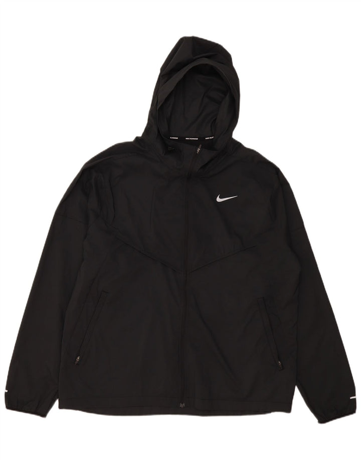 Nike Træningsdragt med hætte til mænd, topjakke, stor sort polyester