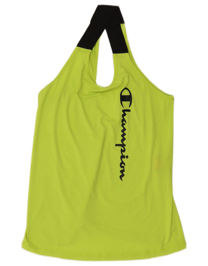 Champion Kvinder Grafisk Vest Top UK 14 Large Grøn