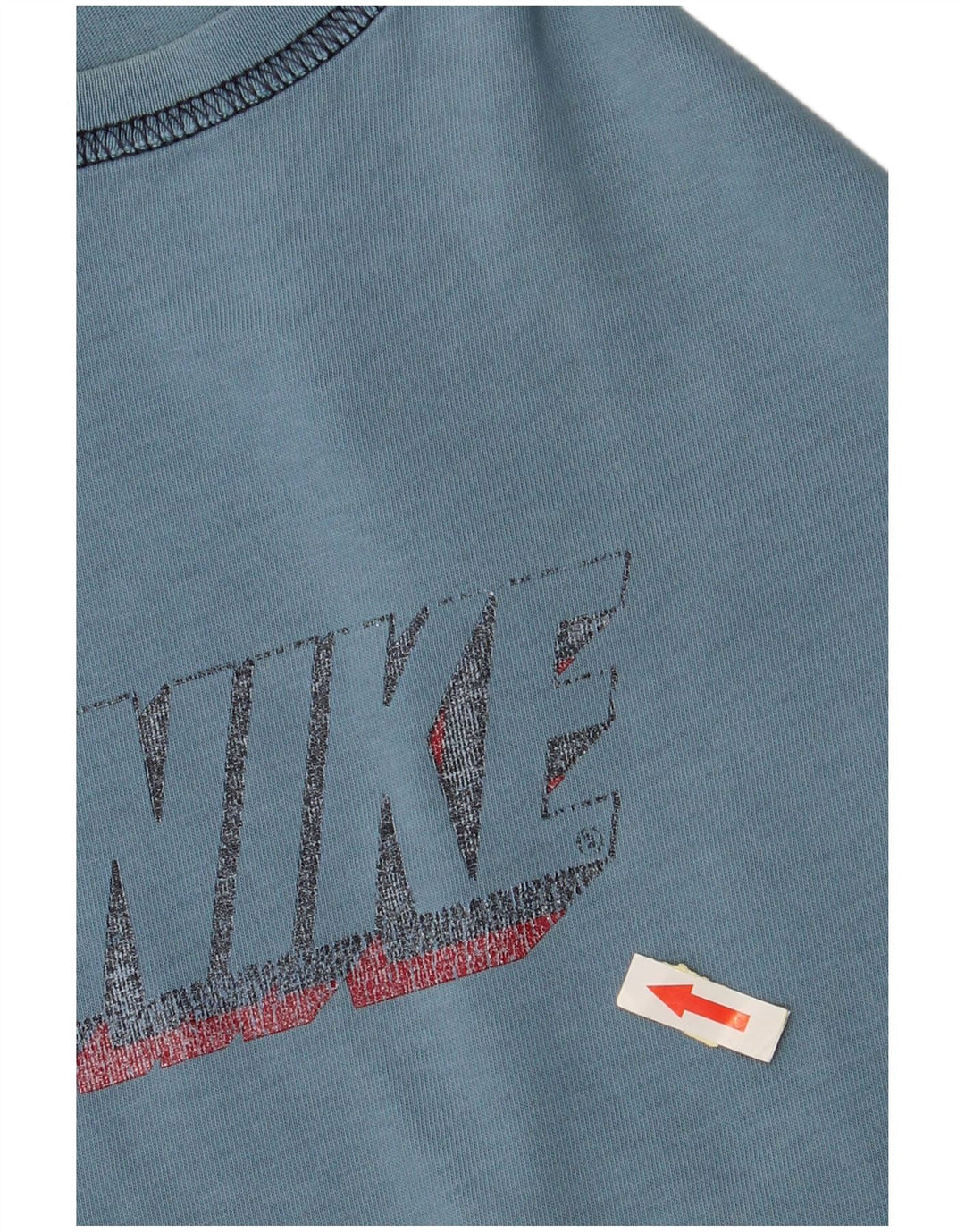 NIKE Grafisk T-shirt top til mænd UK 39/41 Medium Blue Bomuld