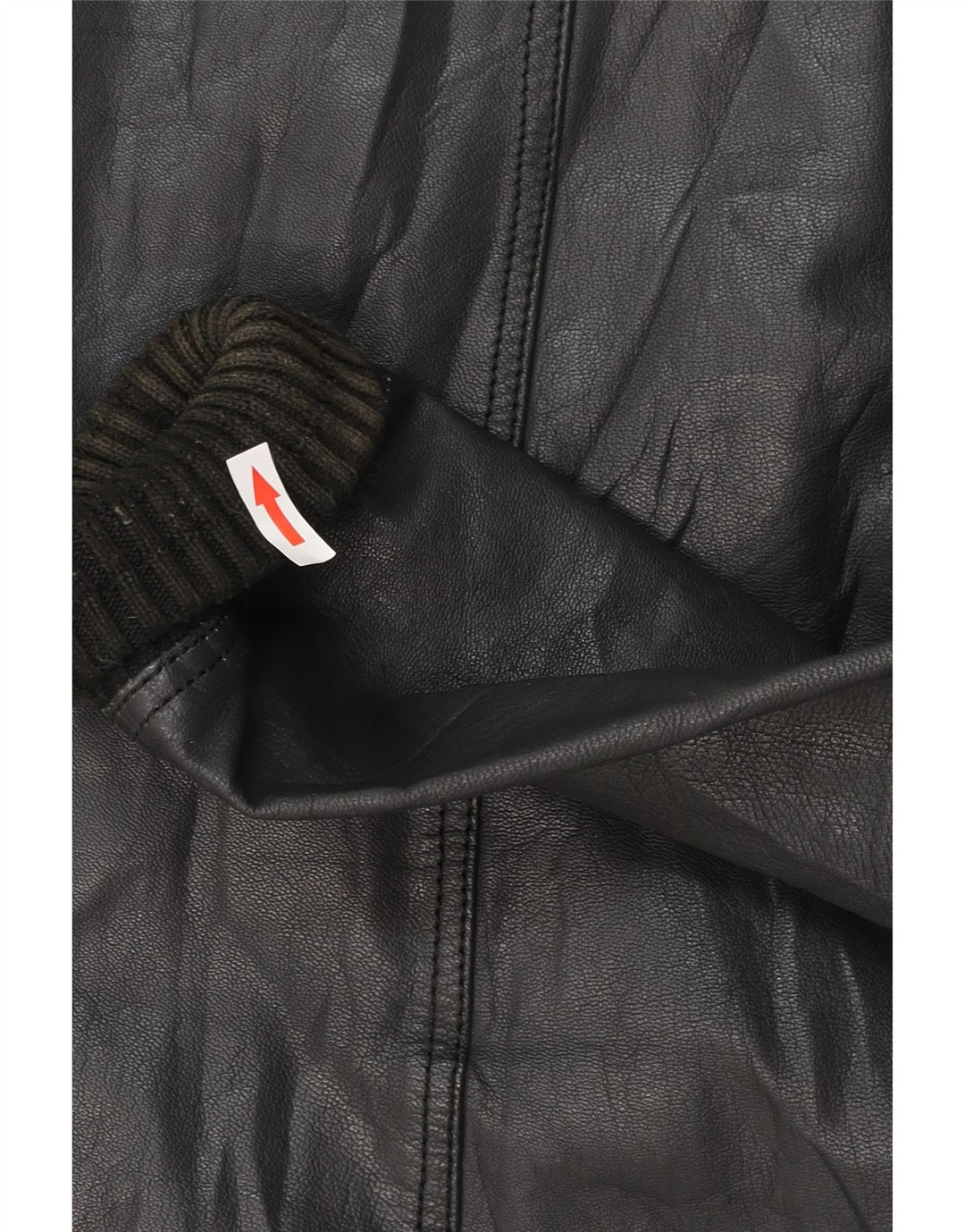 XDYE Herre Bomber Læderjakke UK 42 XL Sort Læder