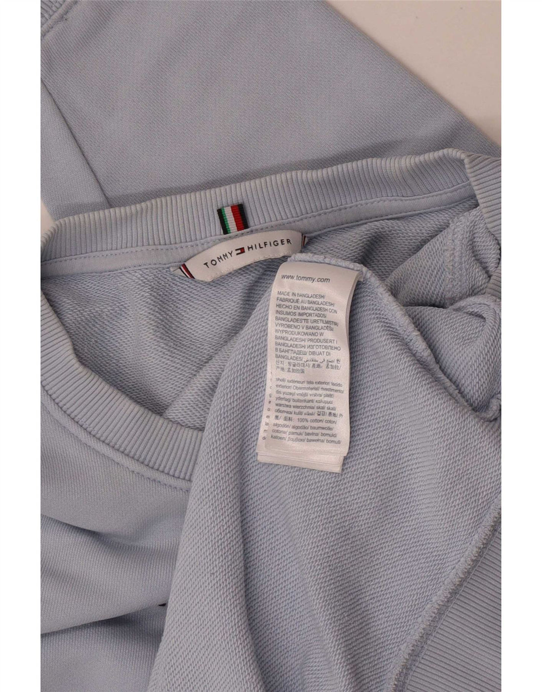 Tommy Hilfiger Dame Grafisk Sweatshirt Jumper UK 14 Large Blue