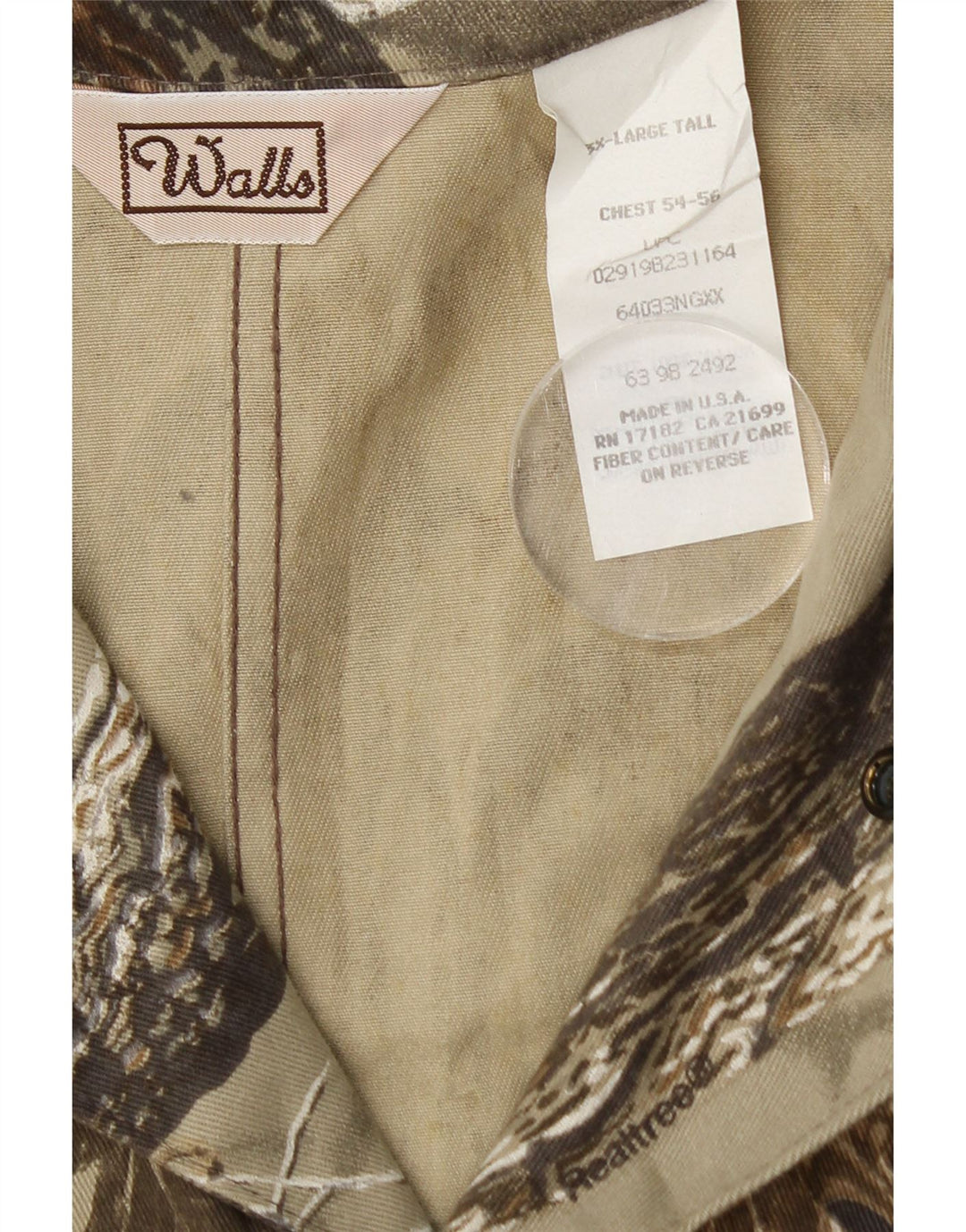 Vægge Herre Høj Jumpsuit 3XL Khaki Camouflage Bomuld