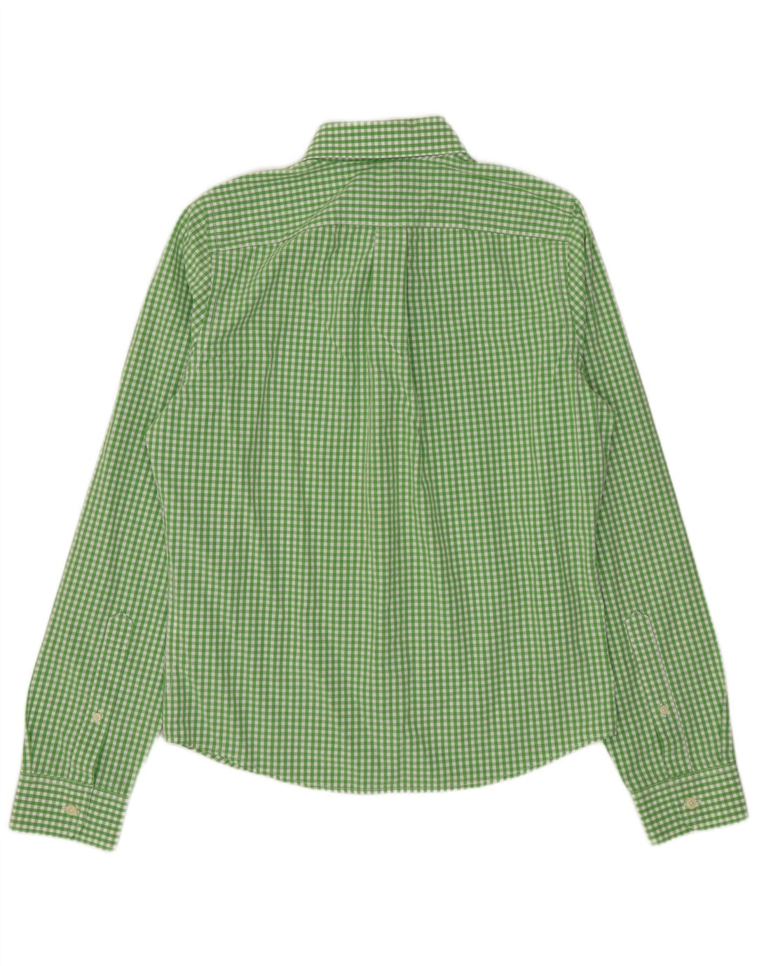 Abercrombie & Fitch Herre Muscle Shirt Medium Green Gingham Cotton