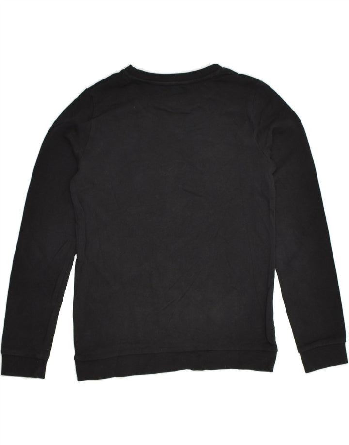 GUESS Girls Graphic Sweatshirt Jumper 11-12 Years Black Cotton | Vintage Guess | Thrift | Second-Hand Guess | Used Clothing | Messina Hembry 