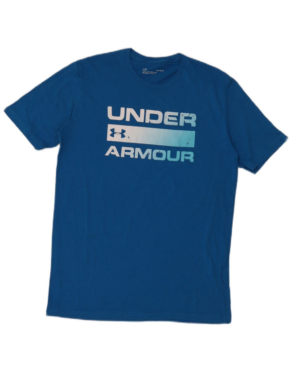 Under Armour Herre grafisk T-shirt Top Medium Blue Bomuld