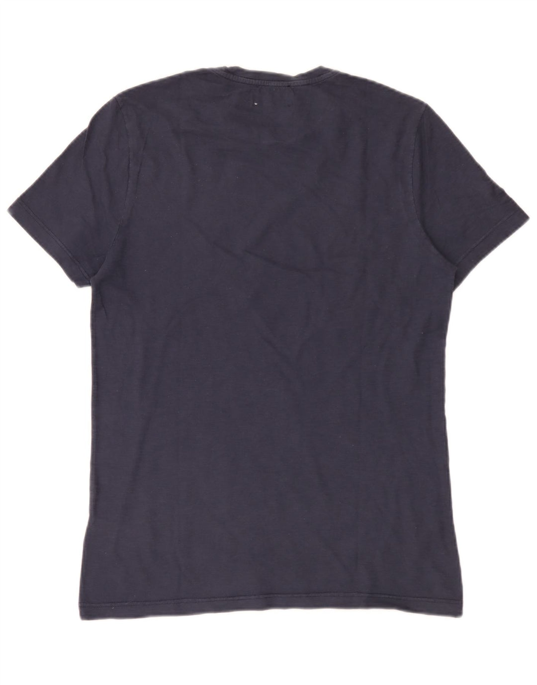 Dondup Herre Grafisk T-Shirt Top Medium Marineblå Bomuld