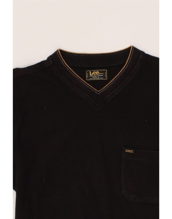 LEE Mens T-Shirt Top Large Black Cotton Vintage Lee and Second-Hand Lee from Messina Hembry 