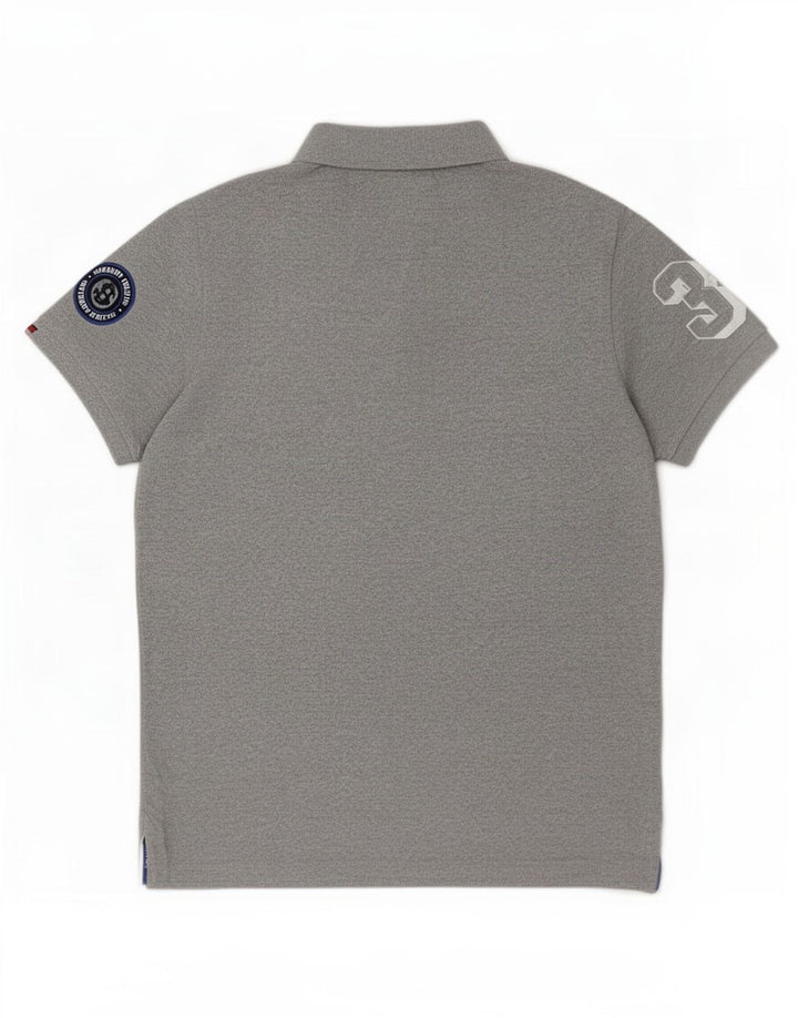 Superdry Grafisk poloshirt til mænd mellemgrå bomuld
