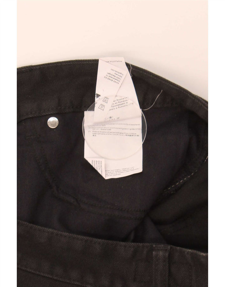Hugo Boss Straight Jeans til mænd W34 L32 Sort bomuld