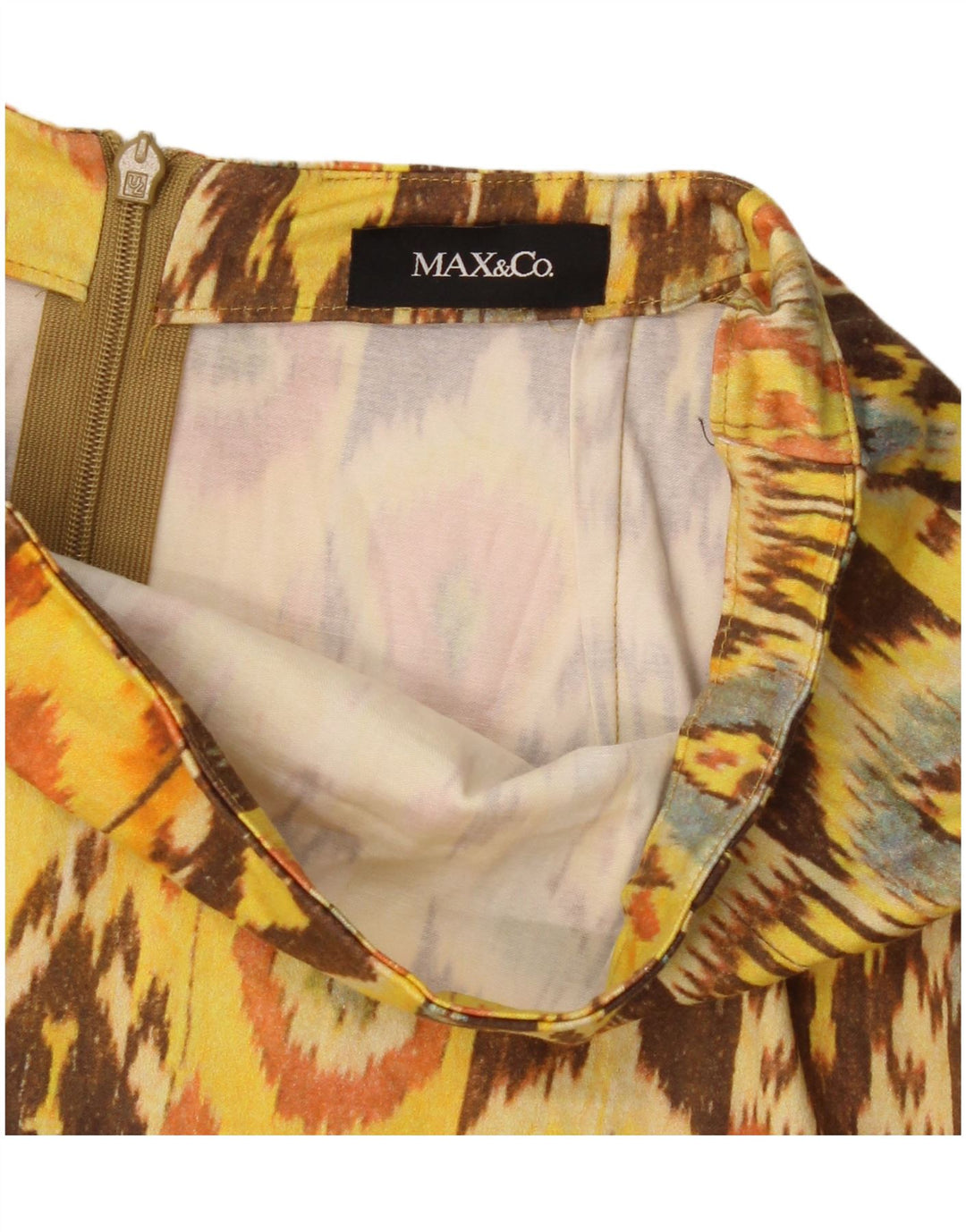 Max & Co. Dame A-Line nederdel W26 Lille Gul Ikat
