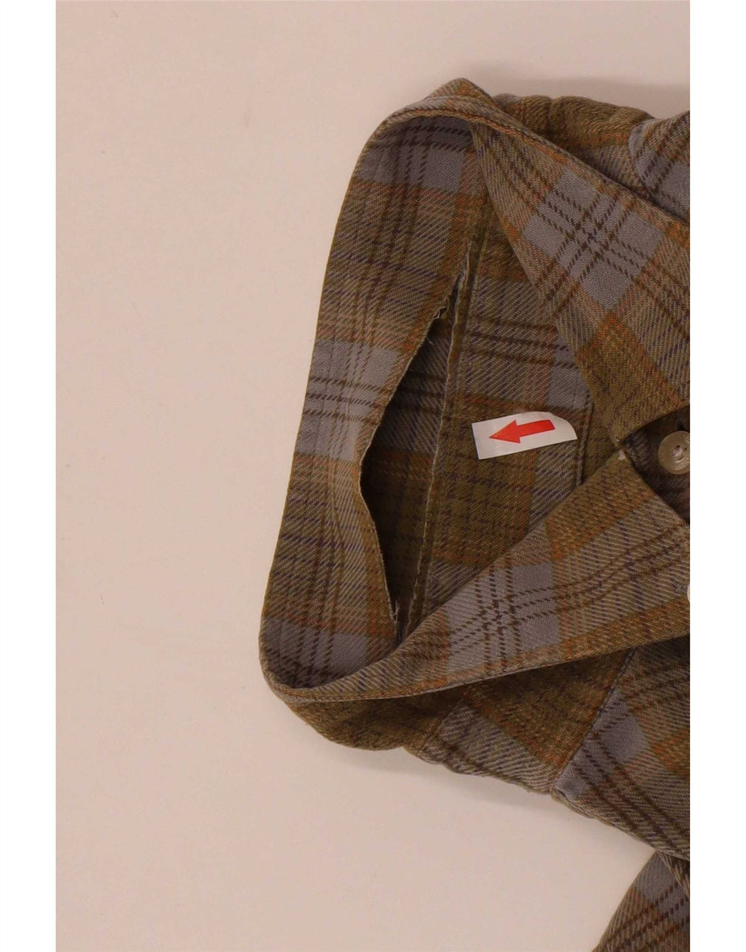 Barbour Herre Flanelskjorte Stor Khaki Ternet Bomuld