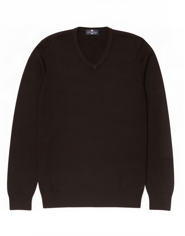 Marks & Spencer Herre Blue Harbor V-hals sweater Medium Sort