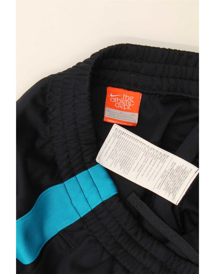 Nike træningsdragtsbukser til kvinder UK 10 Small Black Colourblock Polyester