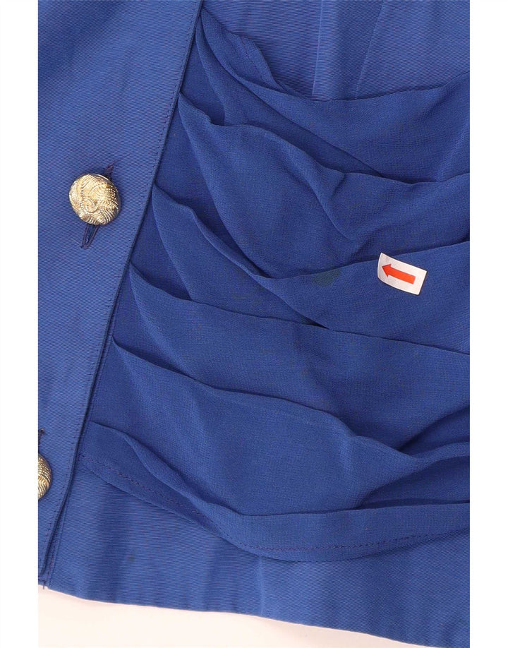 Zoe Dame Dobbeltradet Blazer Jacket IT 42 Medium Blue Viscose