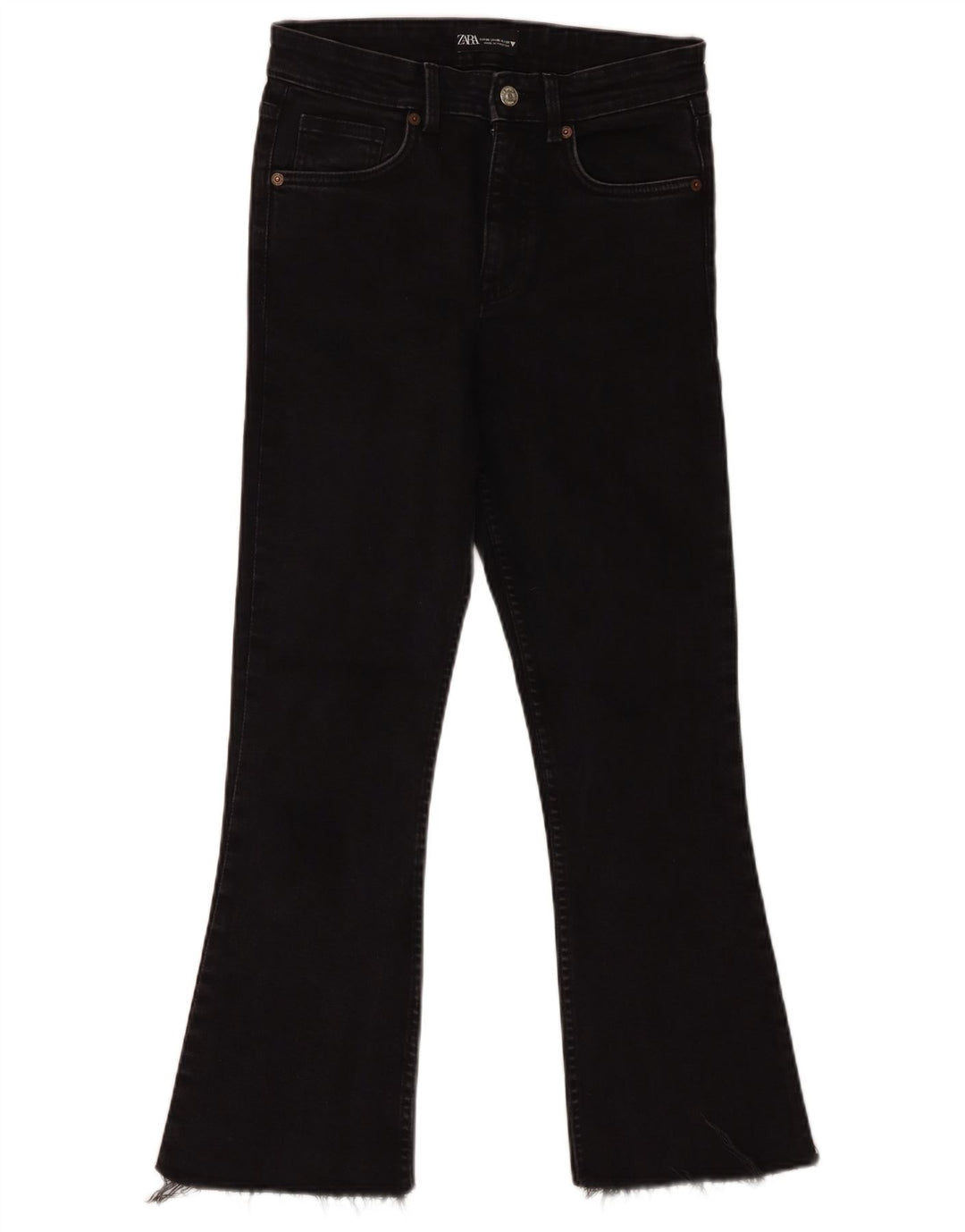 Zara Dame Bootcut Jeans EU 38 Small W28 L27 Sort