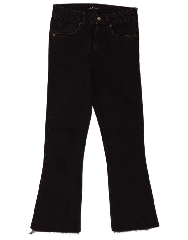 Zara Dame Bootcut Jeans EU 38 Small W28 L27 Sort
