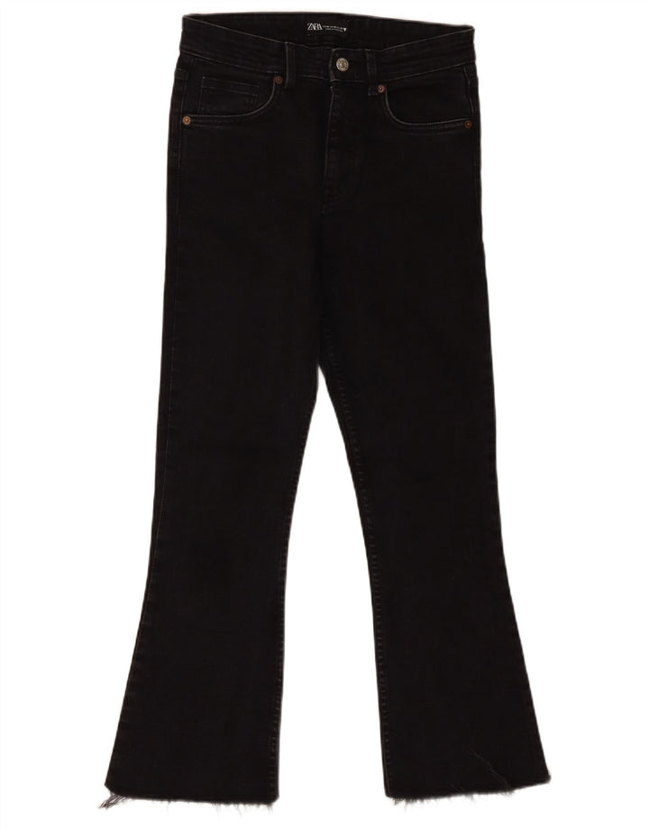 Zara Dame Bootcut Jeans EU 38 Small W28 L27 Sort