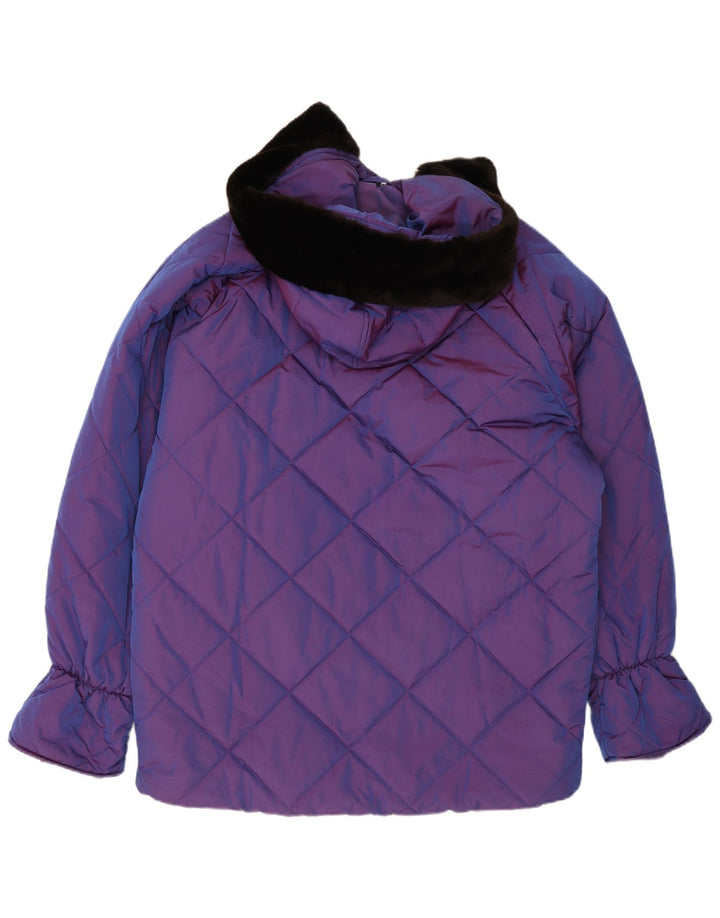 Belfe & Belfe Dame Oversized hættepolstret frakke IT 44 Medium Lilla