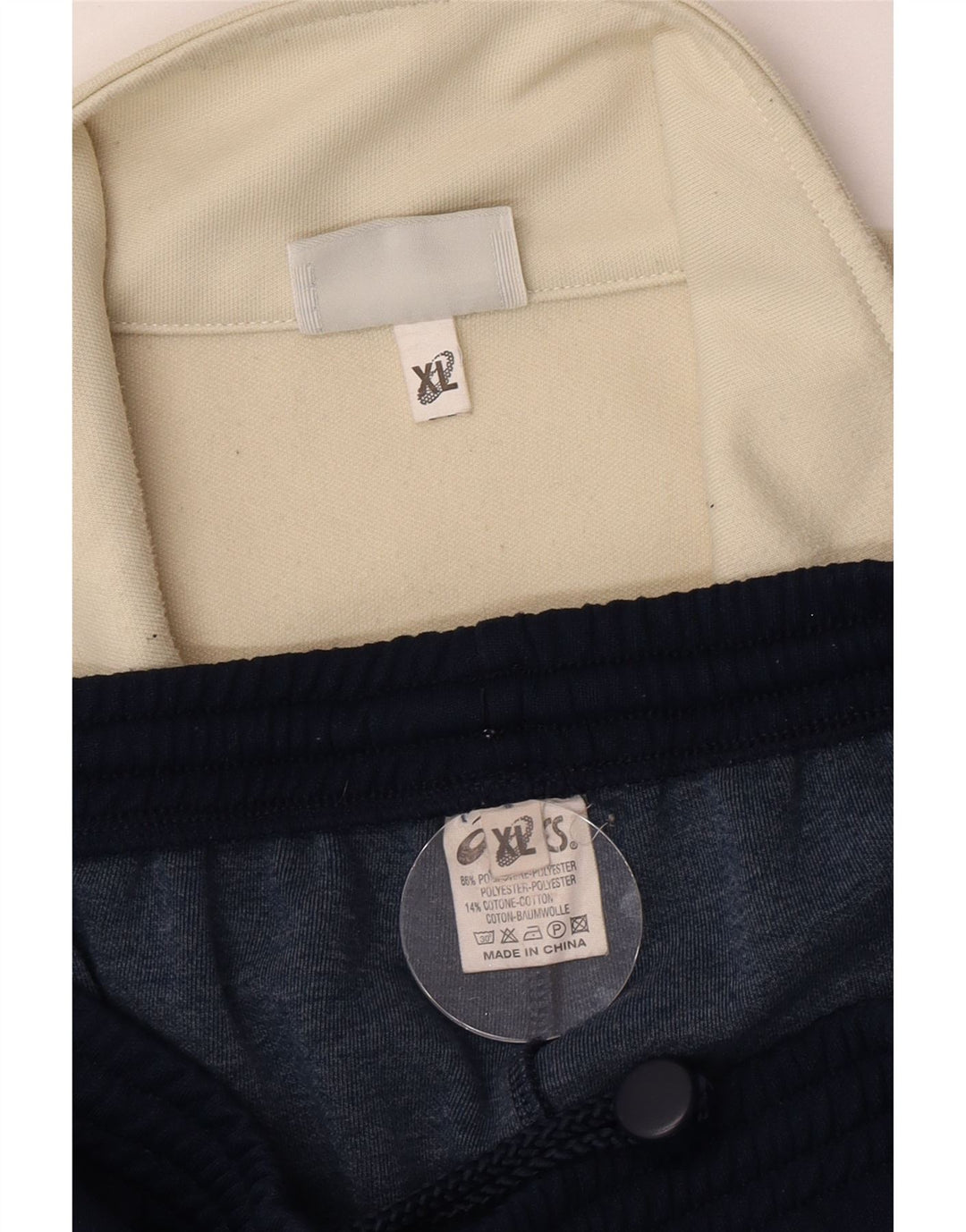 Oasis Herre Graphic Full Tracksuit XL Navy Blue Colourblock Polyester